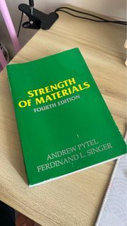 Strength of Materials 4th Edition by Andrew Pytel & Ferdinand L. Singer