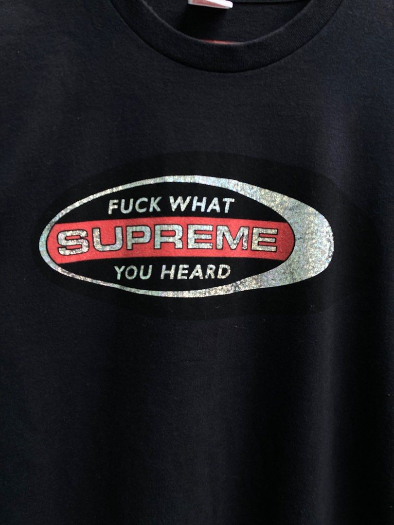 Supreme Fuck What You Heard LS Tee Black Men's - FW16 - US