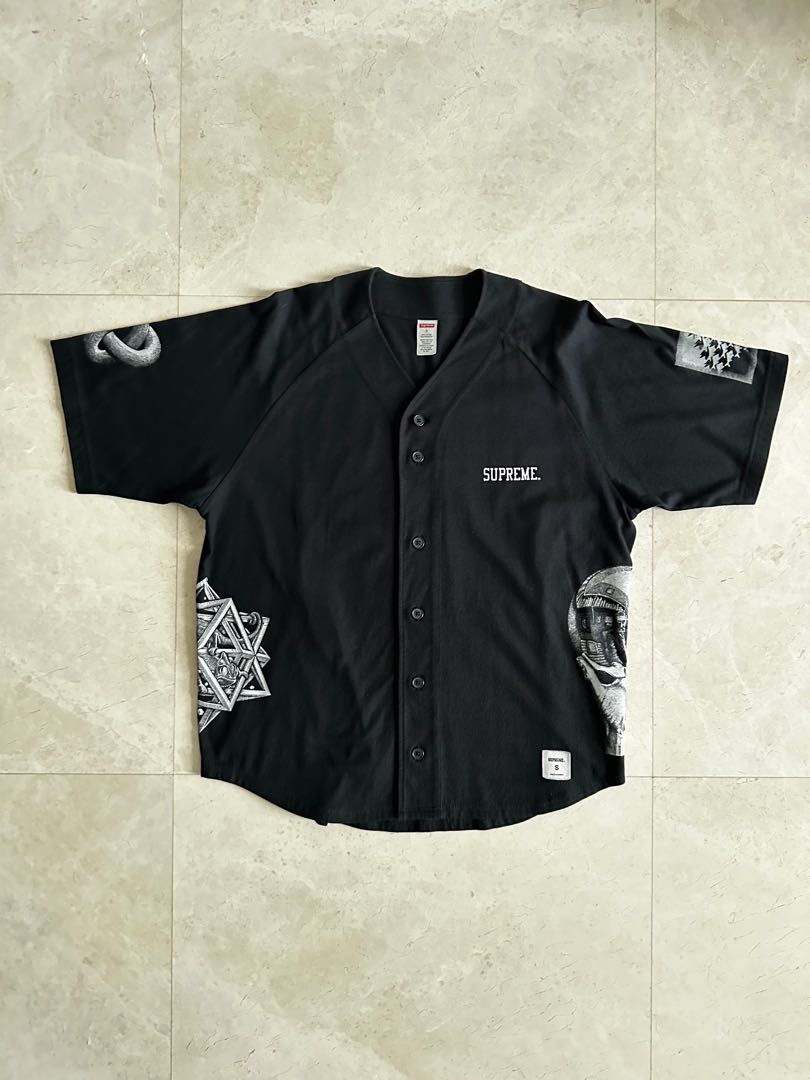 Supreme mc shop escher baseball jersey