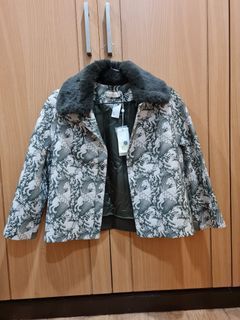Tory Burch Jacket Blazer with Detachable Fur Neckline