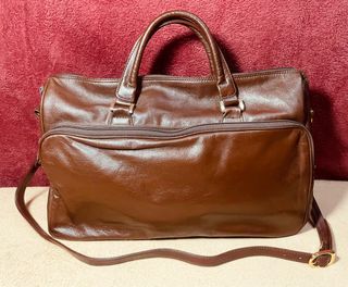 Unbranded Vintage Genuine Leather Small Duffel Bag from Japan