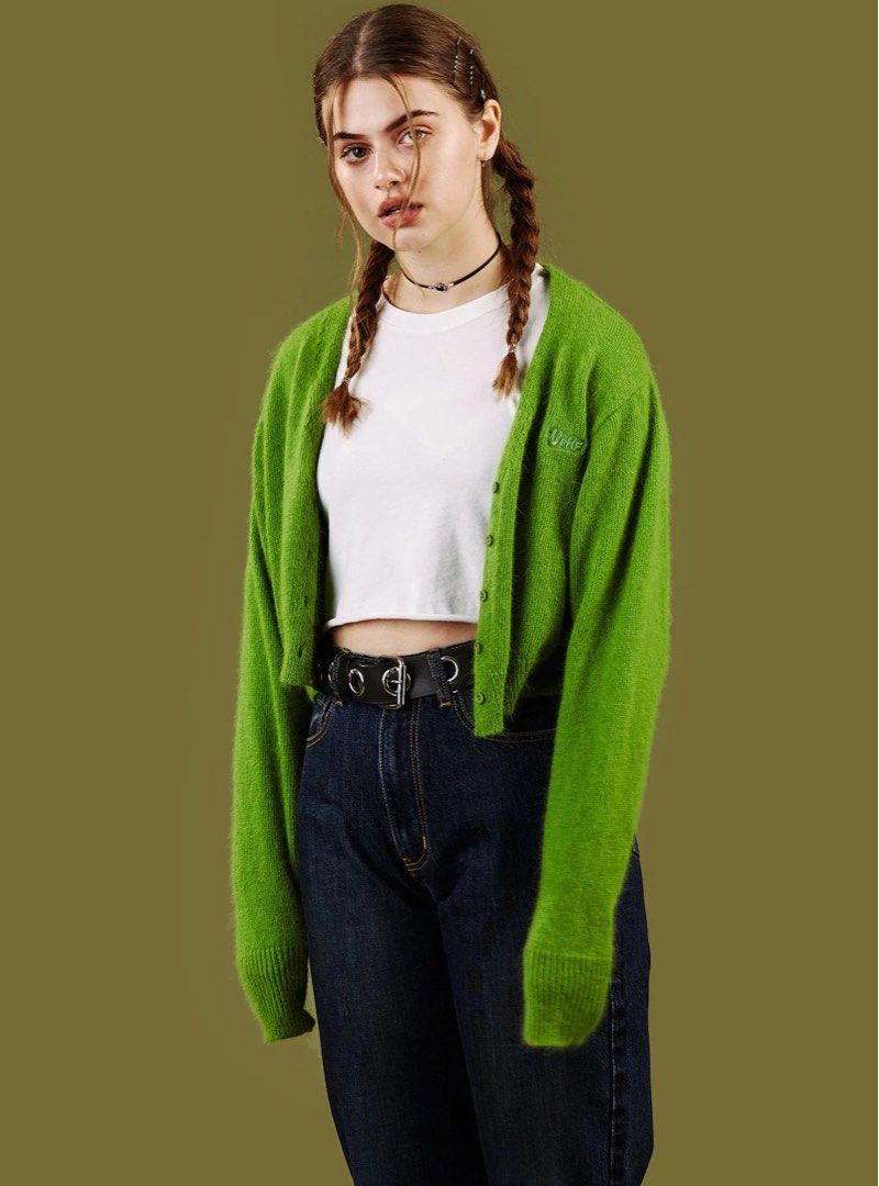 Green deals unif cardigan
