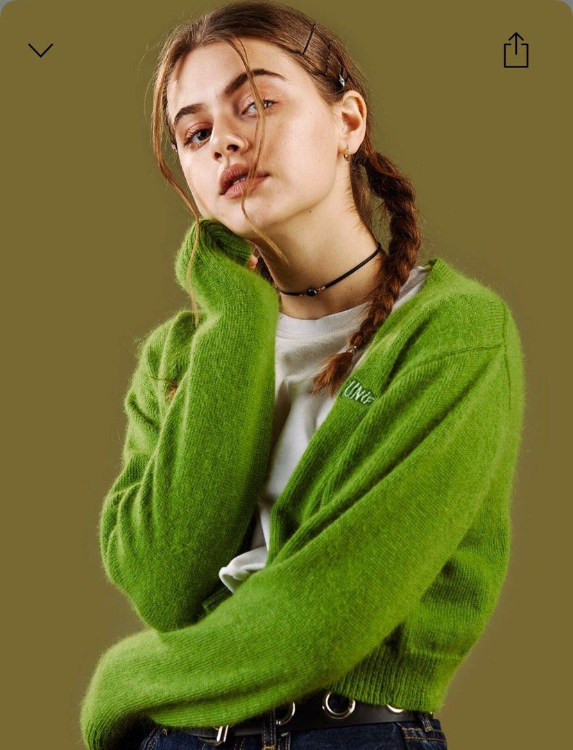unif liv cardigan in green Women s Fashion Tops Other Tops on