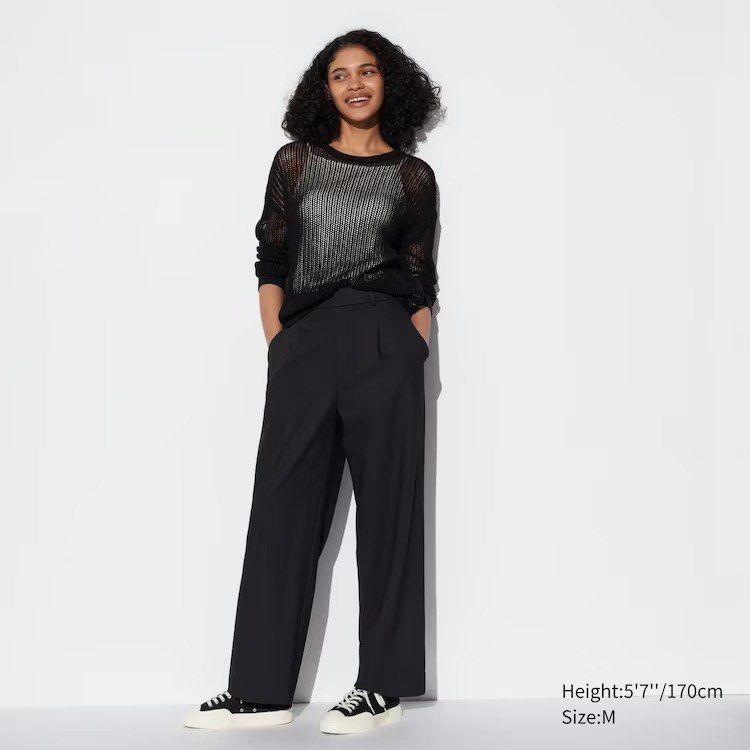 Uniqlo Pleated Wide Pants, Women's Fashion, Bottoms, Other Bottoms on  Carousell