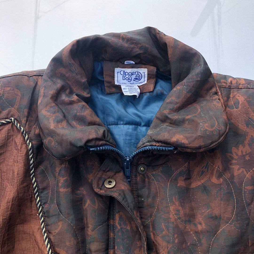 90’s Bomber Jacket Leopard Print with Zipper by Clipper Bay