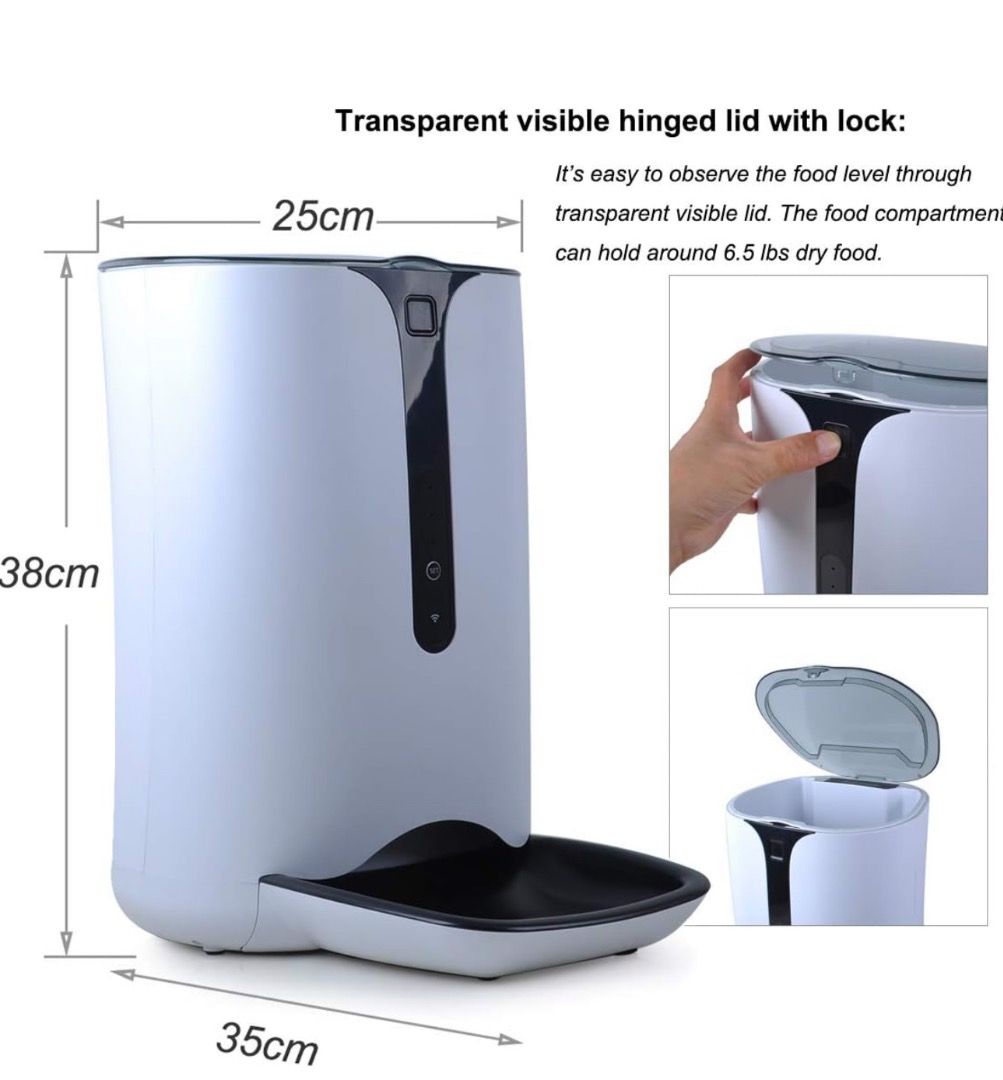 WESTLINK 7L Automatic Pet Feeder Food Dispenser for Large Small