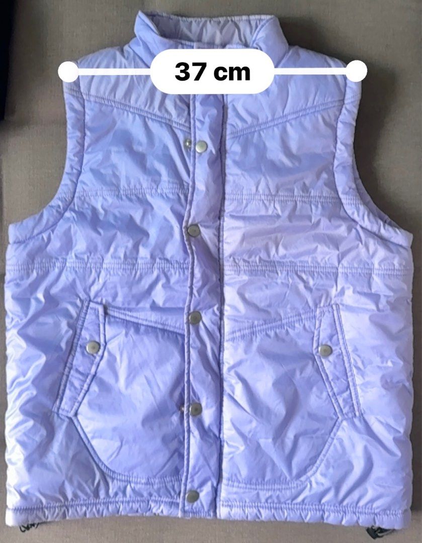 Purple puffy cheap vest