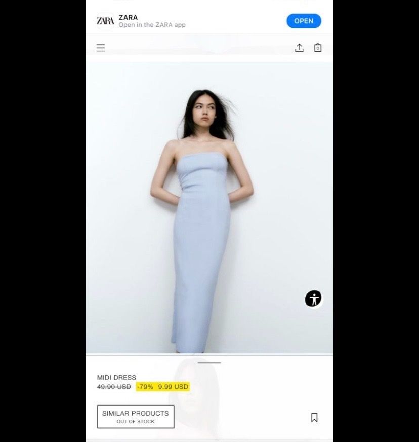 ZARA TUBE DRESS