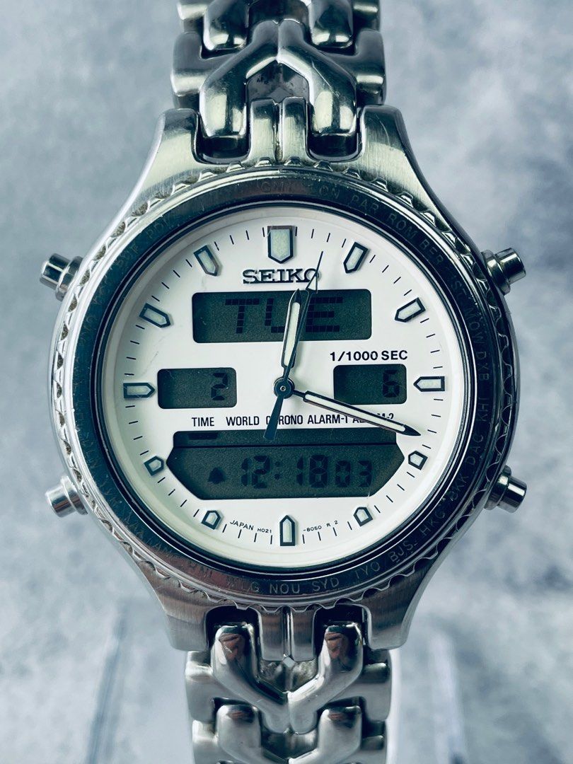 240045) Seiko Vintage Men's Quartz Analog/Digital Watch Ref H021