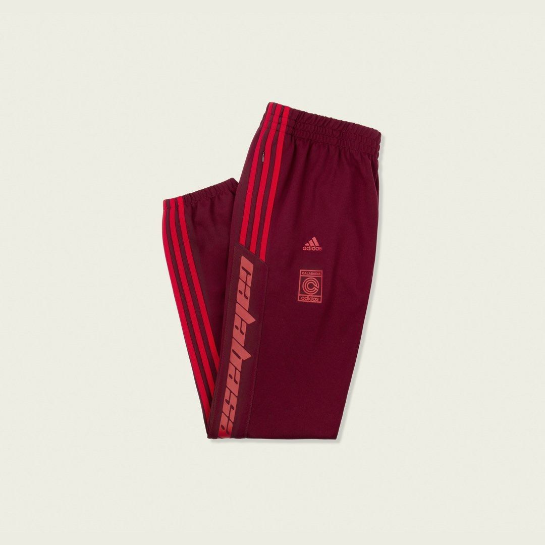 Adidas YEEZY CALABASAS TRACK PANTS MAROON SMALL | Grailed