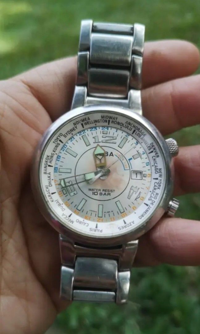 ALBA Japan GMT world time quartz watch