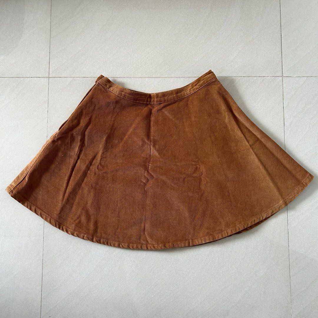 American apparel shop corduroy zip skirt
