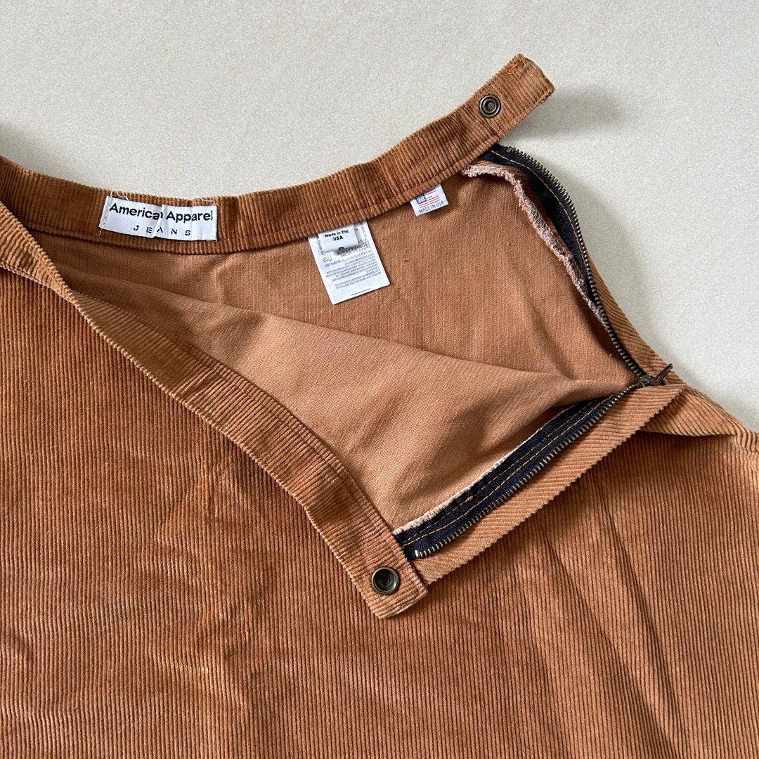 American apparel corduroy zip skirt 2025