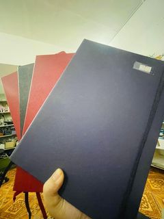 Big lined Notebooks Leatherette OUR PRICE 130 only!  4 available  1 black 2 red 1 blue