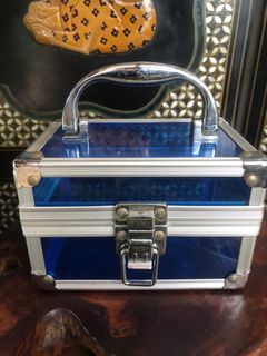 Blue Acrylic & Metal Storage Box