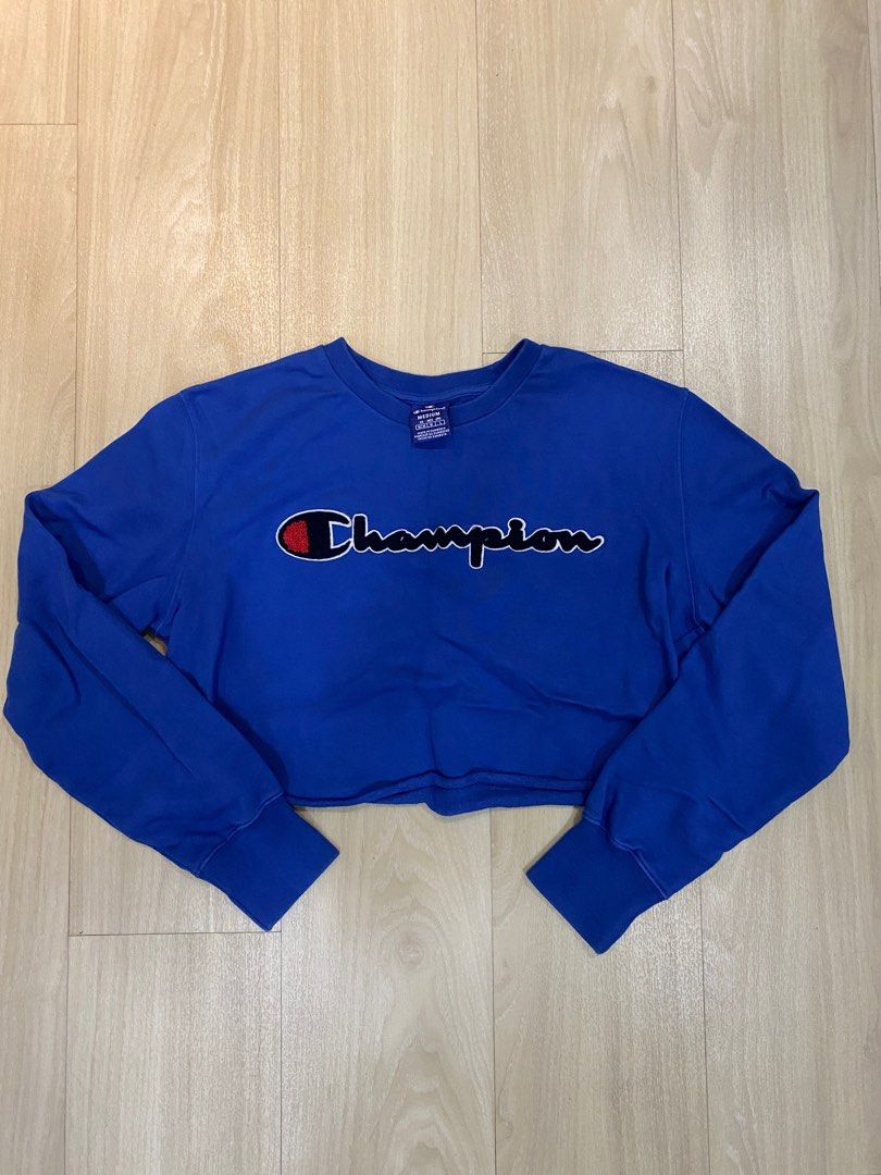Champion blue cropped sweater 2025