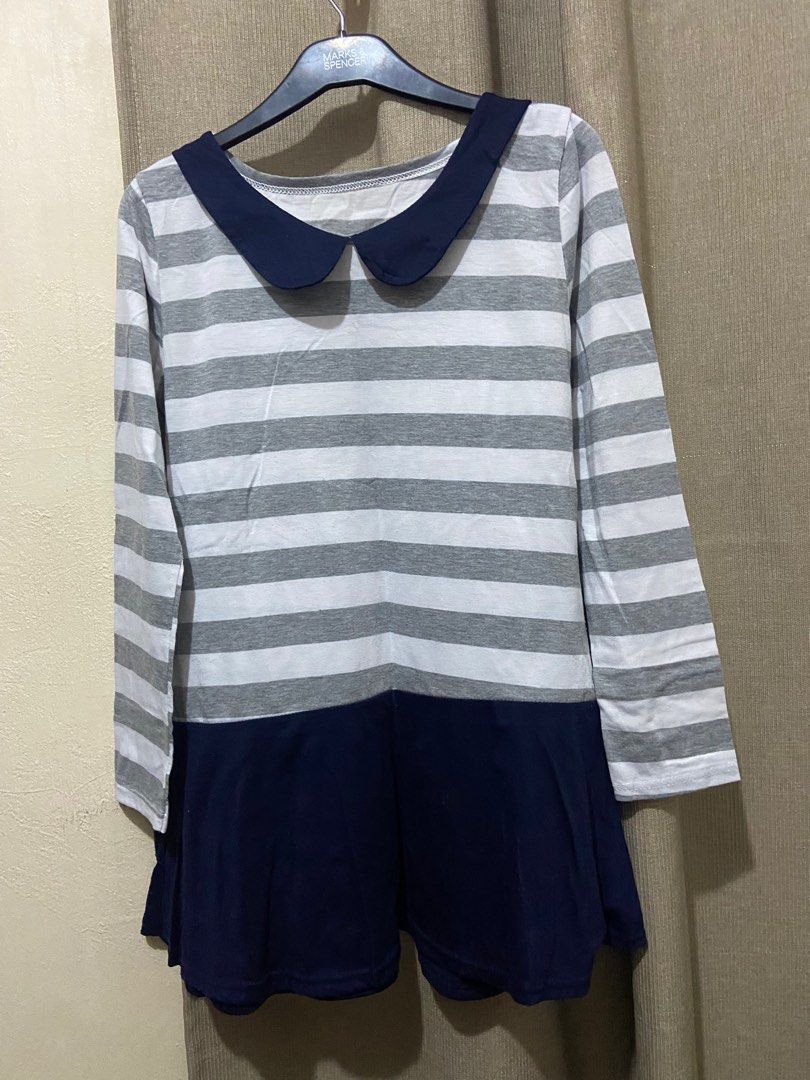 Blue Gray Grey Korean Dress (Category: Dresses) located in Makati City. Submitted by hellohell.o (Listing ID 1284962603, Image 2). Description: Cute nito.