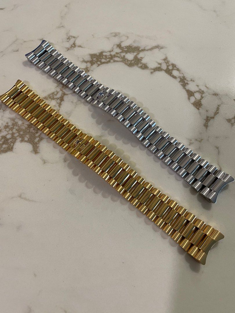 BN Custom Rolex Gold Plated President Bracelet for 36mm 18K Yellow