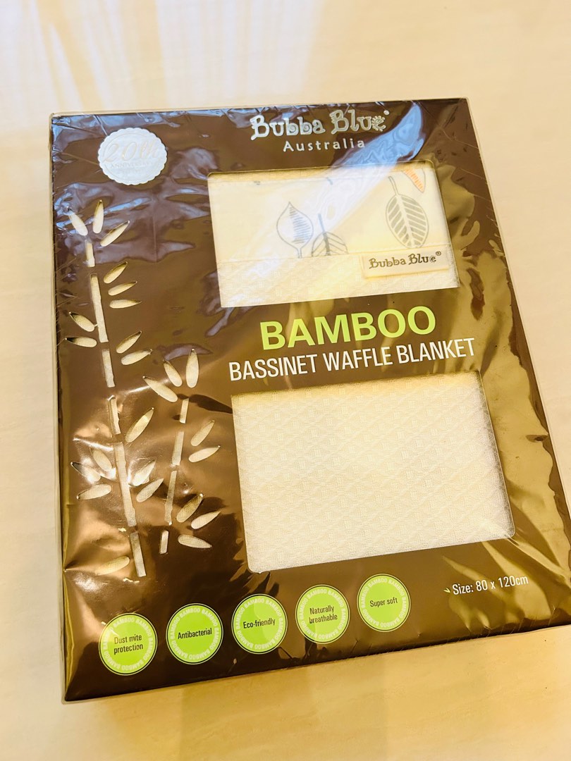 Bubba Blue Bamboo Bassinet Waffle Blanket Babies Kids Baby