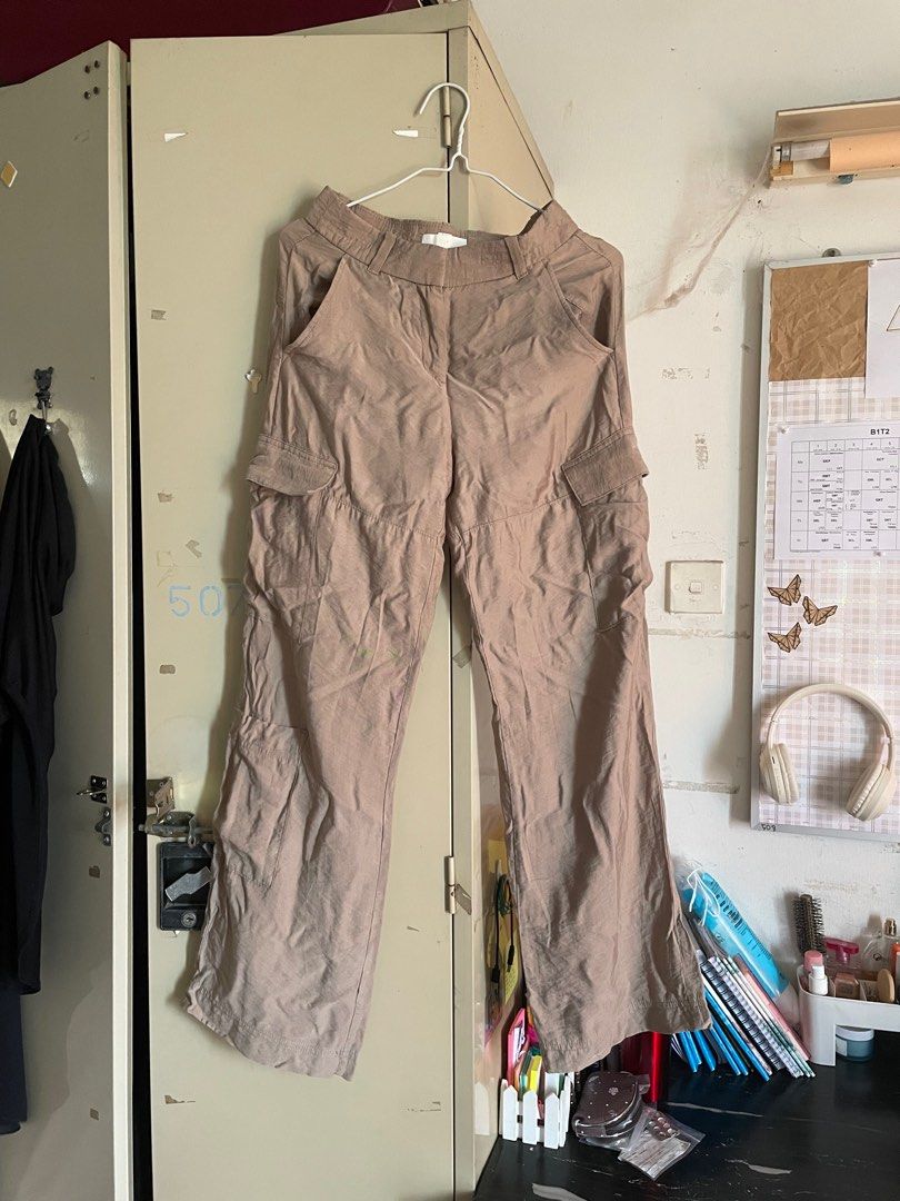 H&M Canvas Cargo Trousers, Women's Fashion, Bottoms, Other Bottoms on  Carousell