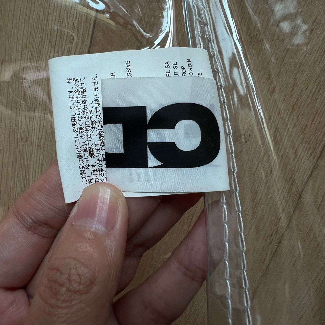 Cdg transparent tote shop bag
