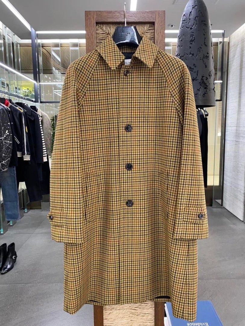 Celine check coat best sale