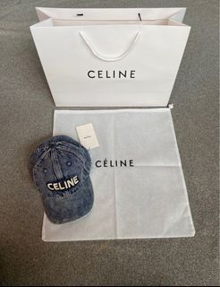 Celine Light washed denim denim cap