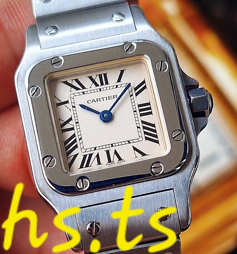 CHEAPEST Cartier Santos Galbee Small Stainless Steel Quartz Dress Watch 1565 Discontinued