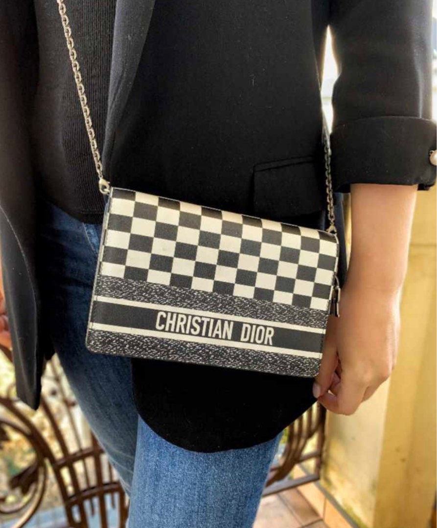 Checkered discount dior bag