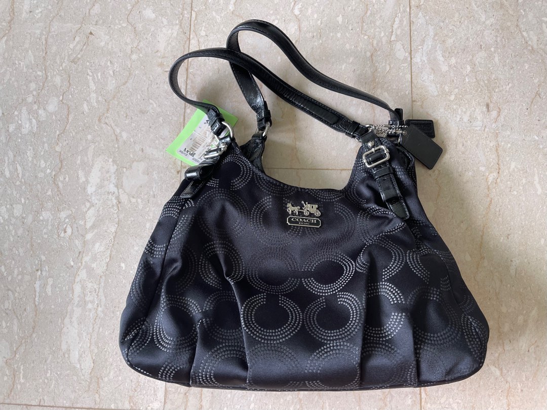 Coach Madison Dotted OP Art Maggie Shoulder Bag Women s Fashion Bags Wallets Shoulder Bags on Carousell