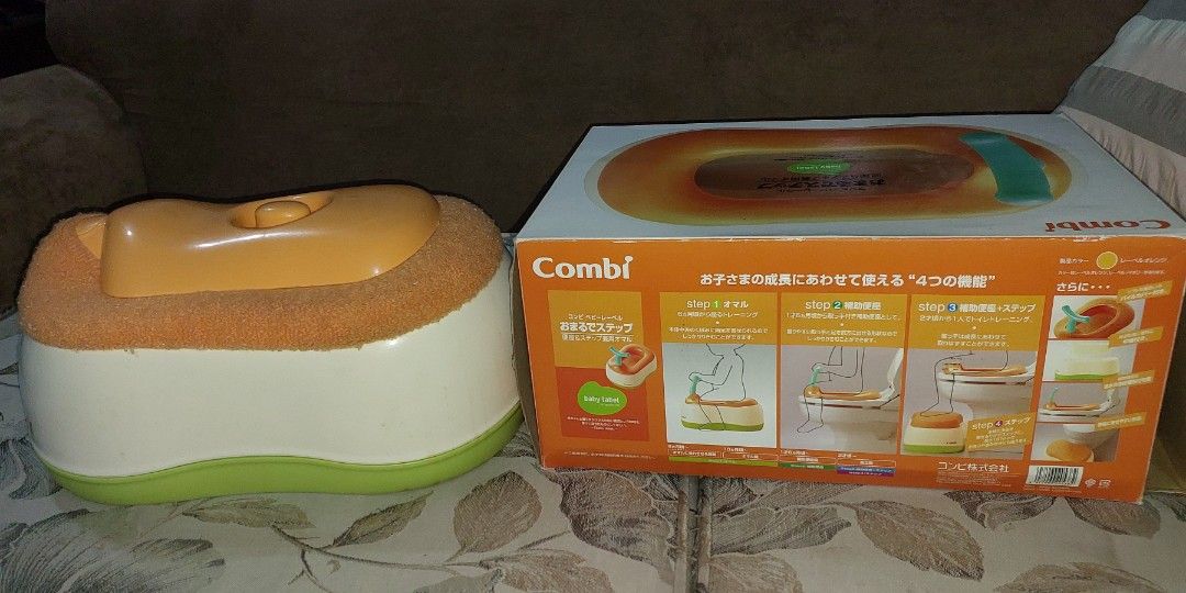 Combi Potty Step (Category: Baby Toiletries & Grooming) located in Polomolok. Submitted by dkljapansurplus (Listing ID 1284902817, Image 1). Description: Combi potty step for toddler Issue: missing green handle Makita sa pic nabilugan 850 Sfni.
