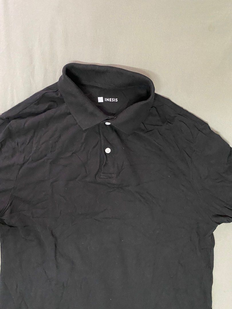 Polo all black decathlon top