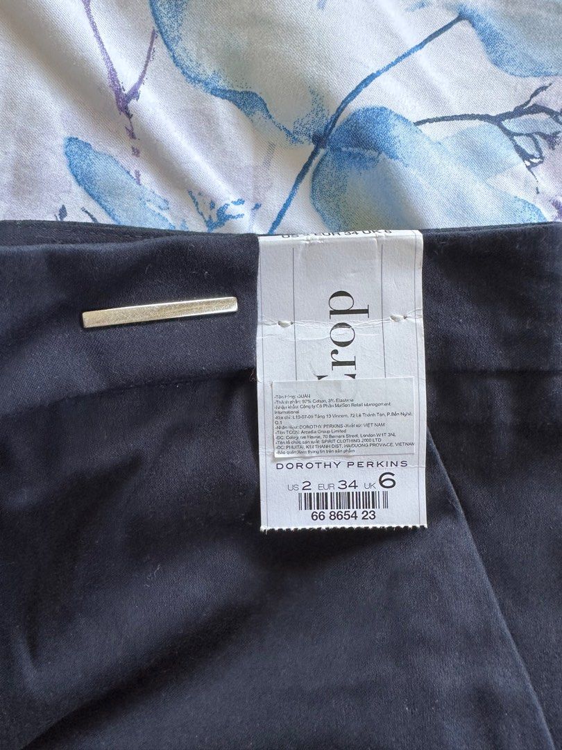 Dorothy Perkins Slacks Bottom Pants in Navy Blue Office Wear US