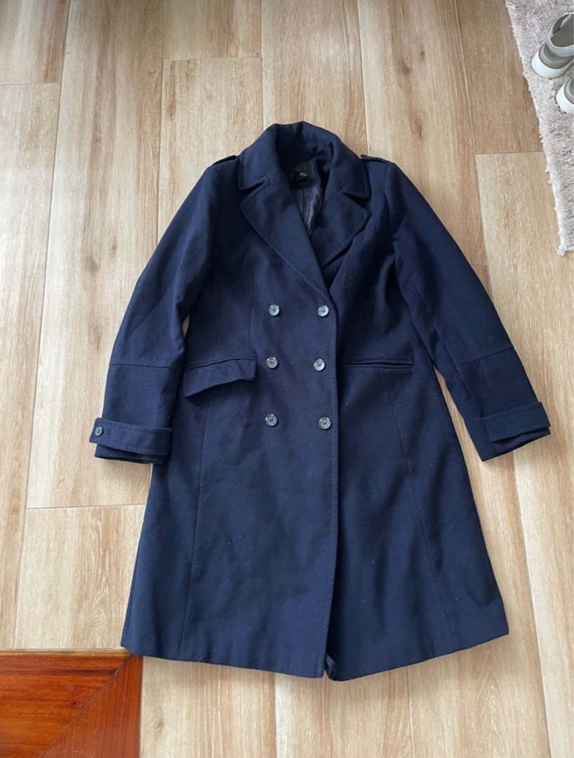 Dorothy Perkins UK long blue coat Women s Fashion Coats Jackets and Outerwear on Carousell