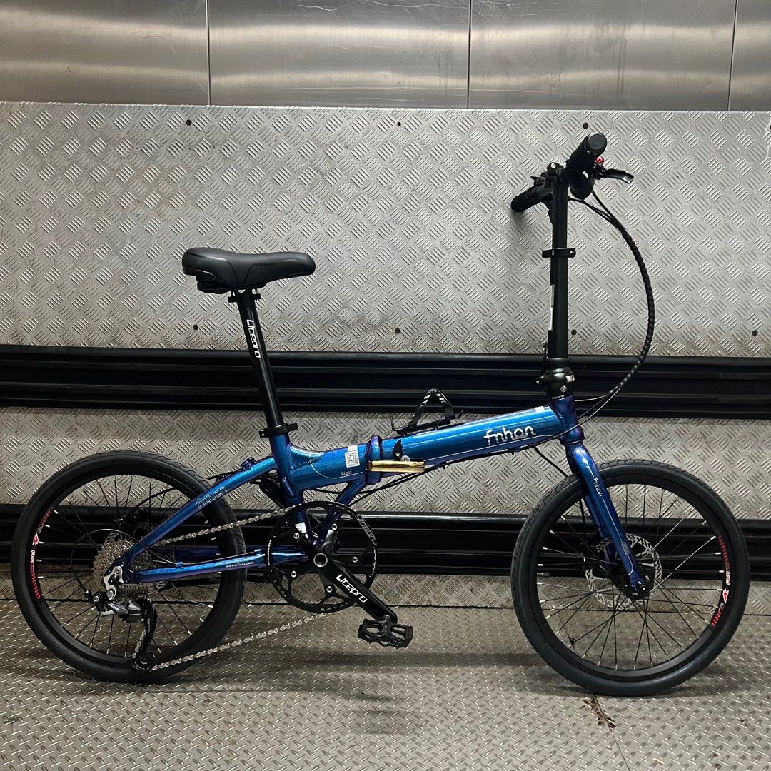 Fnhon blast foldable bike chameleon blue folding bicycle shimano Litepro crius Sports Equipment Bicycles Parts Bicycles on Carousell