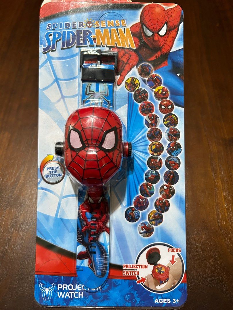 Frozen / Spider-Man Kid projector watch (Category: Toys & Games) located in Singapore. Submitted by pc1205 (Listing ID 1284913955, Image 1). Description: Brand new kid projector watch for sale at $8.50 each. Can select either spider-man or Frozen- Elsa. Pm to deal.