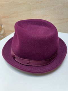 Fuschia Pink fedora hat