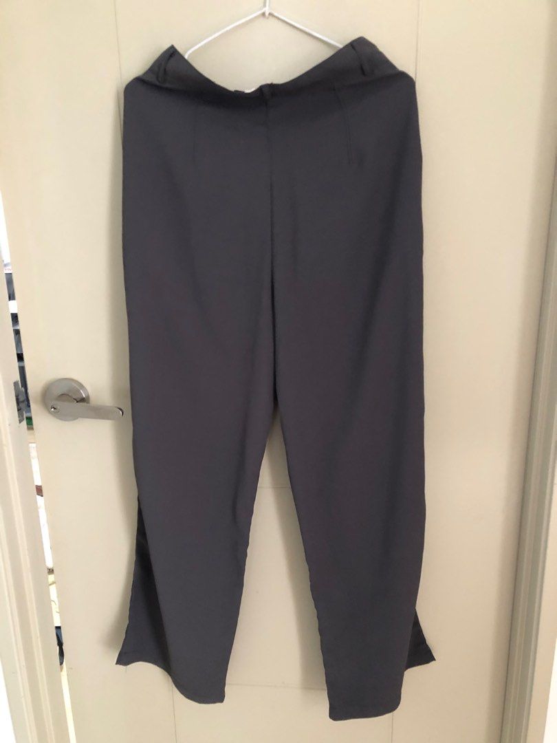 Wide Slack Pants - Grey