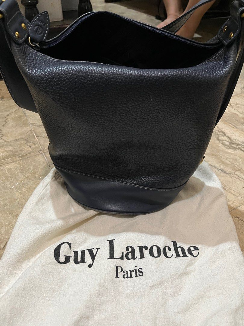 Guy Laroche 2 way Bucket Leather Vintage Bag Paris Barang Mewah Tas Dompet di Carousell