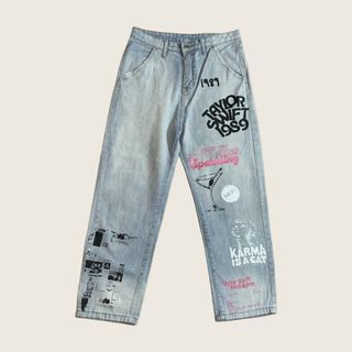HAND PAINTED TAYLOR SWIFT DENIM JEANS