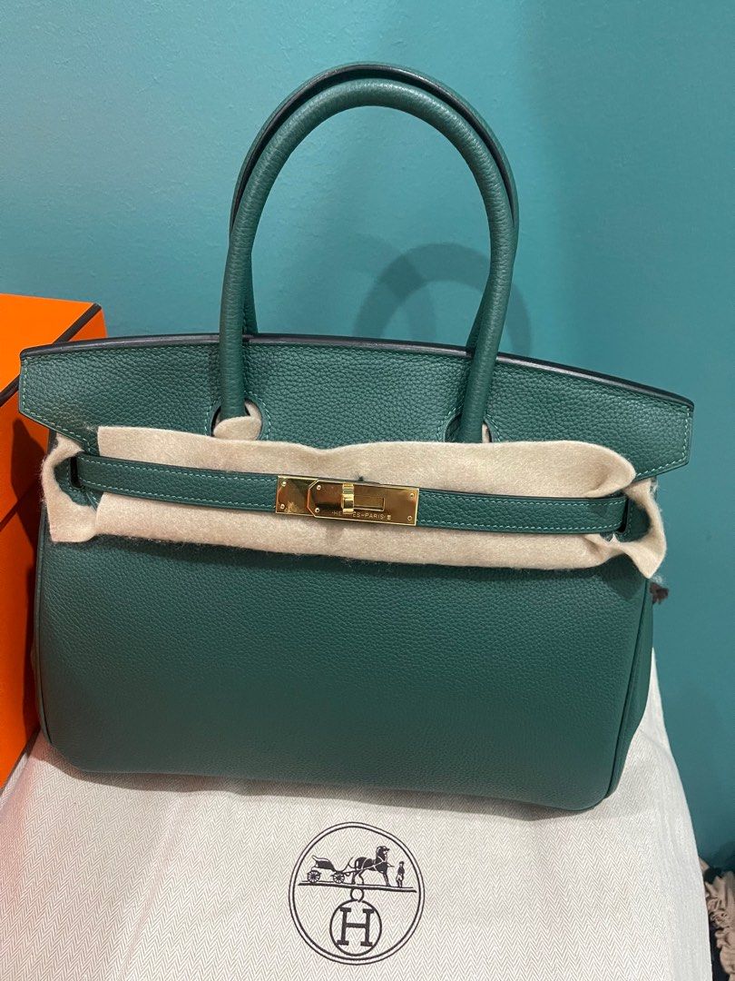 Authentic Hermes Leather - Birkin GHW 30 (Category: Luxury Bags & Wallets) located in Pasig City. Submitted by simounferrer (Listing ID 1284833508, Image 2). Description: Comes with box. Barely used. Rfs: decluttering Excellent condition; barely used (4x max) Authentic leather.