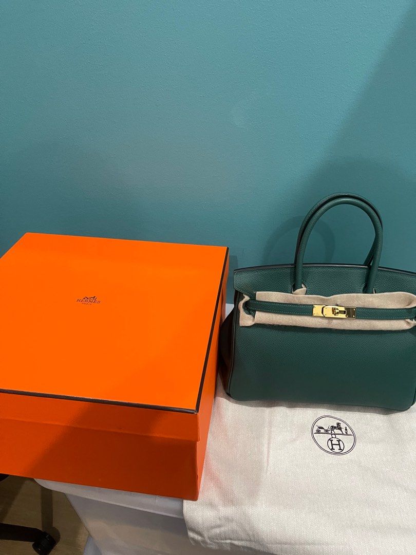 Authentic Hermes Leather - Birkin GHW 30 (Category: Luxury Bags & Wallets) located in Pasig City. Submitted by simounferrer (Listing ID 1284833508, Image 1). Description: Comes with box. Barely used. Rfs: decluttering Excellent condition; barely used (4x max) Authentic leather.