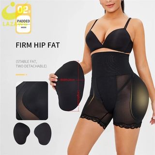 Wechery Womens 4 Pad Hip Enhancer Shapewear Set With Fake Butt And