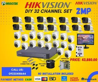 HIKVISION CCTV CAMERA 32 CHANNEL SET PACKAGE