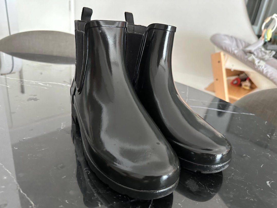 Hunter Boots Black Chelsea Gloss