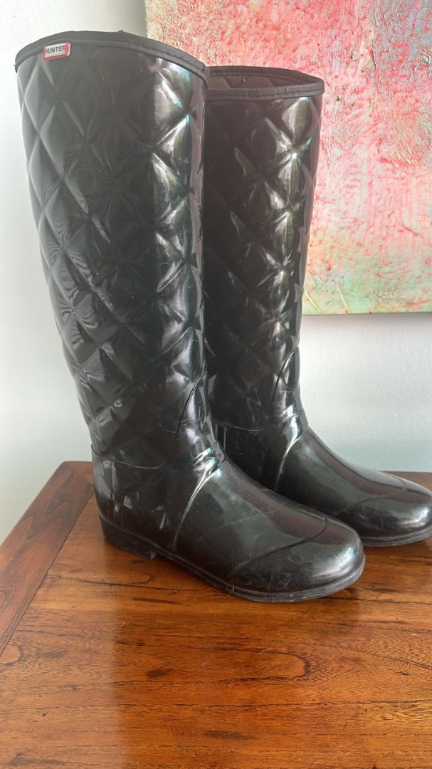Hunter quilted online rain boots