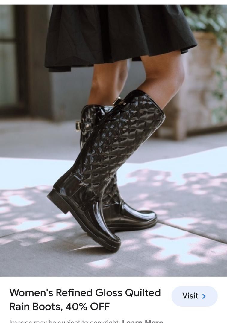 Hunter refined discount quilted boots