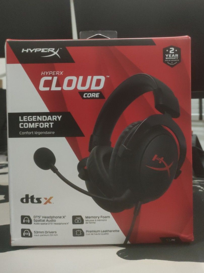 HyperX - Cloud Core 7.1 Wired DTS Headphone:X Gaming Headset for