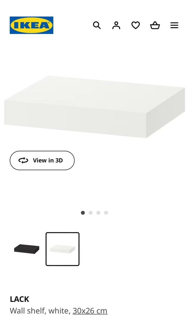 LACK white, Wall shelf, 30x26 cm - IKEA