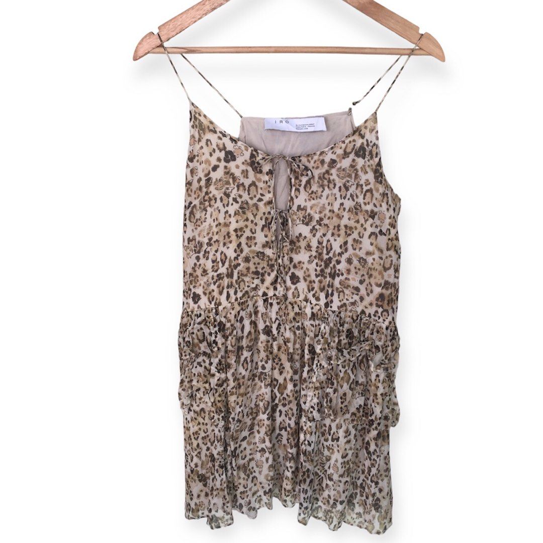 IRO 100 Silk Animal Print Dress